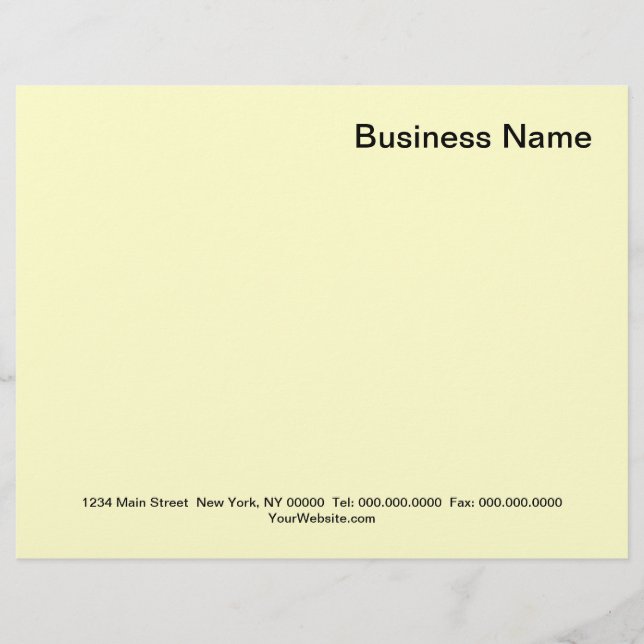 Membrete HÁGANLO USTED MISMO ~ Business Letterhead 8x11 (Anverso)