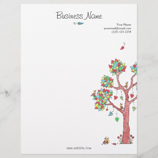 Membrete Heartlines Stationary, Business (Anverso)