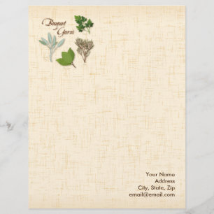 Membrete Herb Bouquet Letterhead