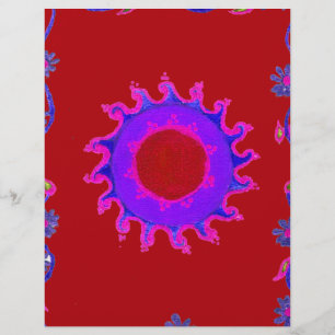 Membrete Hermoso diseño de arte indio asombroso Motif Mendi