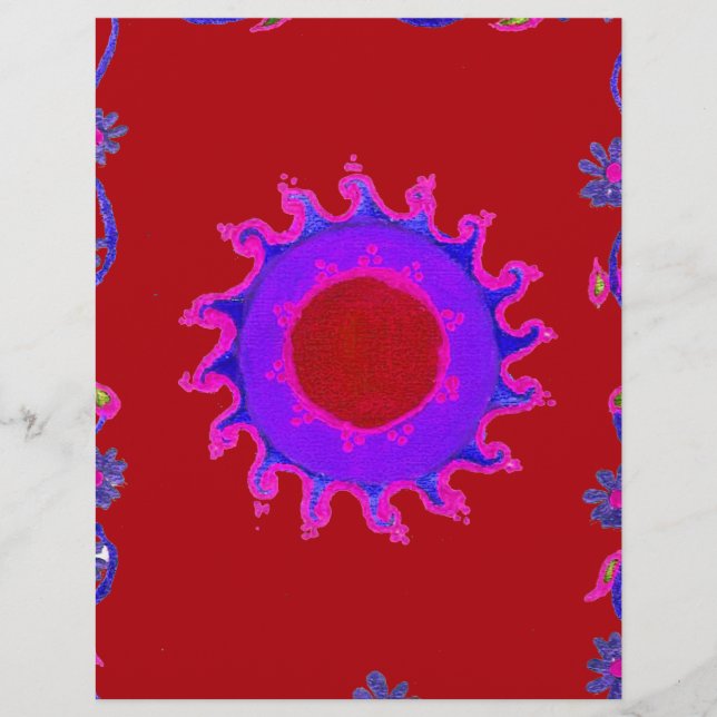 Membrete Hermoso diseño de arte indio asombroso Motif Mendi (Anverso)