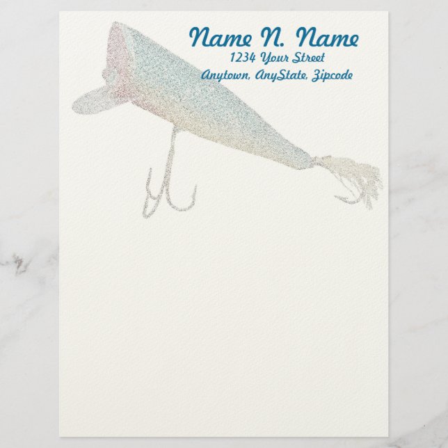 Membrete Hickey Do Beachcomber Antigüedad Lure Letterhead (Anverso)
