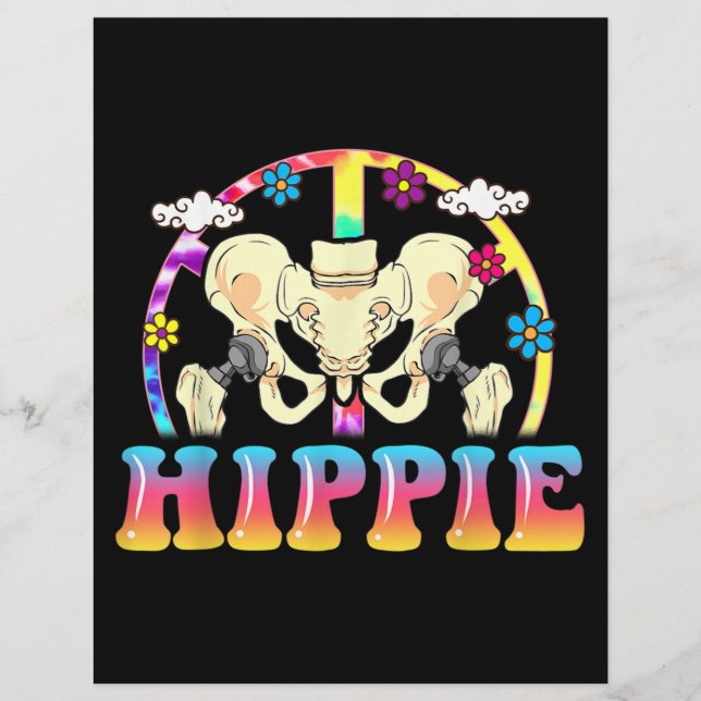Membrete Hippie Hip Sustitución de articulaciones Cirugía d (Anverso)