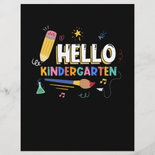 Membrete Hola Kindergarten