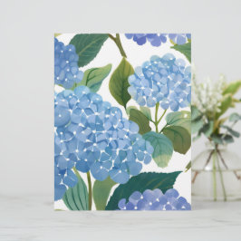Membrete Hortensias Azules | Hermoso Arbusto Floral