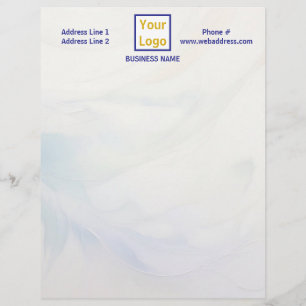 Membrete Humo blanco y azul glacial