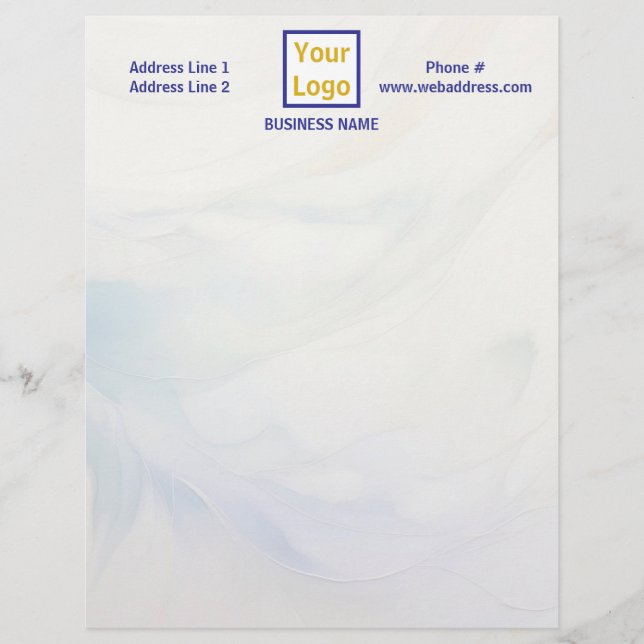 Membrete Humo blanco y azul glacial (Anverso)
