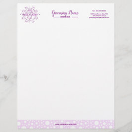 Membrete Ilustracion de perro de caricatura para Grooming