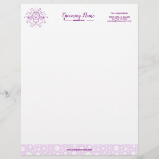 Membrete Ilustracion de perro de caricatura para Grooming