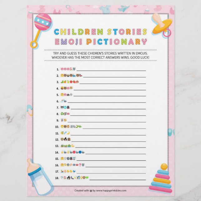 Membrete Imagen de Emoji de historias infantiles [Baby Basi (Anverso)