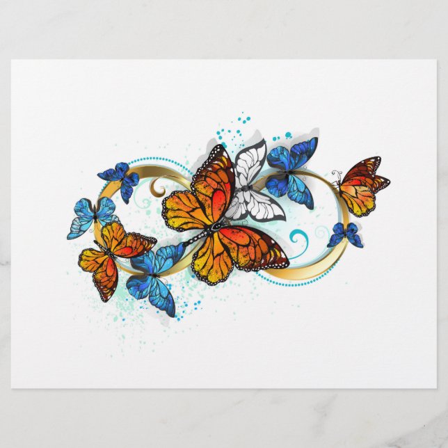 Membrete Infinidad de Mariposas Monarca (Anverso)