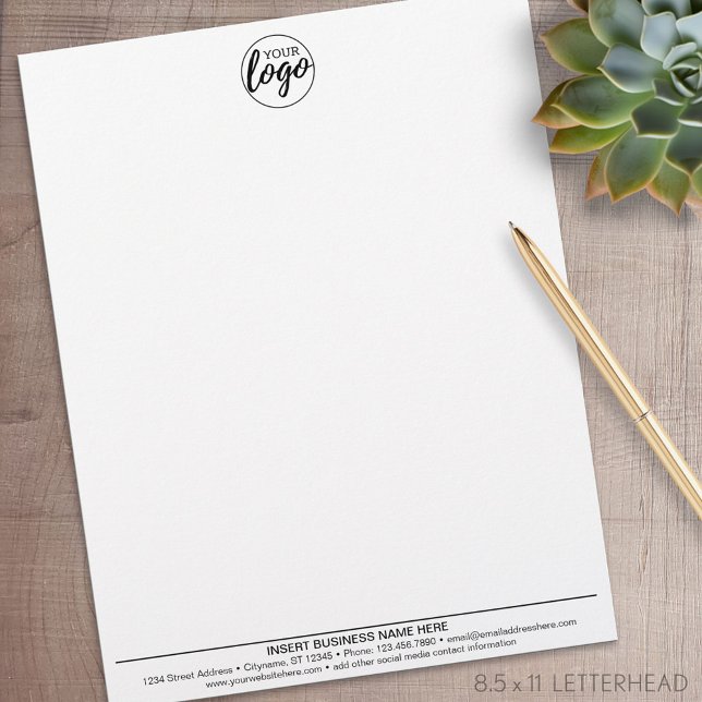 Membrete Información de contacto y logotipo básico de Busin (Personalized Letterhead )