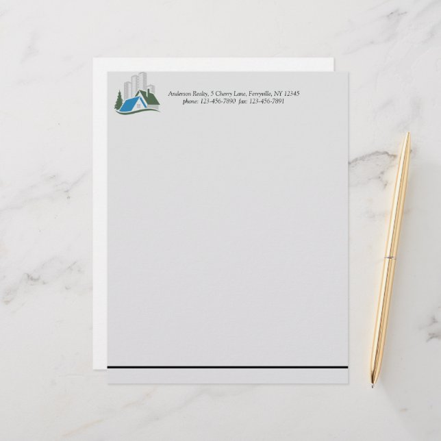 Membrete Inmobiliaria simple (Anverso/Reverso In Situ)