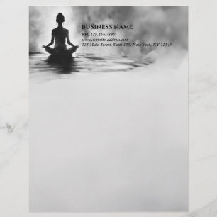 Membrete Instructor de mediación de yoga pintura de tinta d