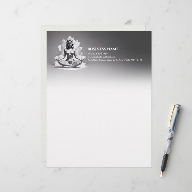 Membrete Instructor de Meditación de Yoga Maestro de Reiki  (Anverso/Reverso In Situ)