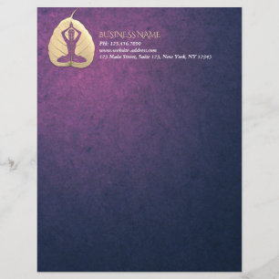 Membrete Instructor de YOGA Meditación Pose Bodhi Leaf Cort