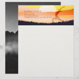 Membrete Instructor de Yoga Saludo Sun Crescent Moon Pose