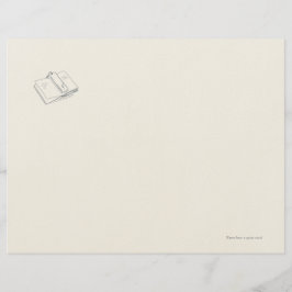 Membrete Introvert Minimalist Line Art Letterhead 