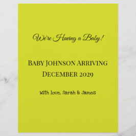 Membrete ¡invitación de embarazo!