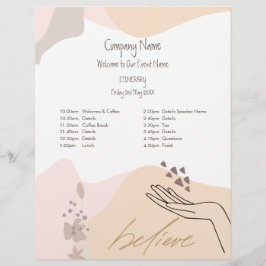 Membrete Itinerario de eventos motivacionales de mano de ne