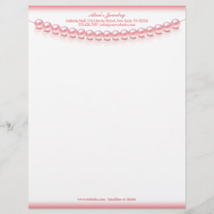 Membrete Jewelry Pearl Letterhead