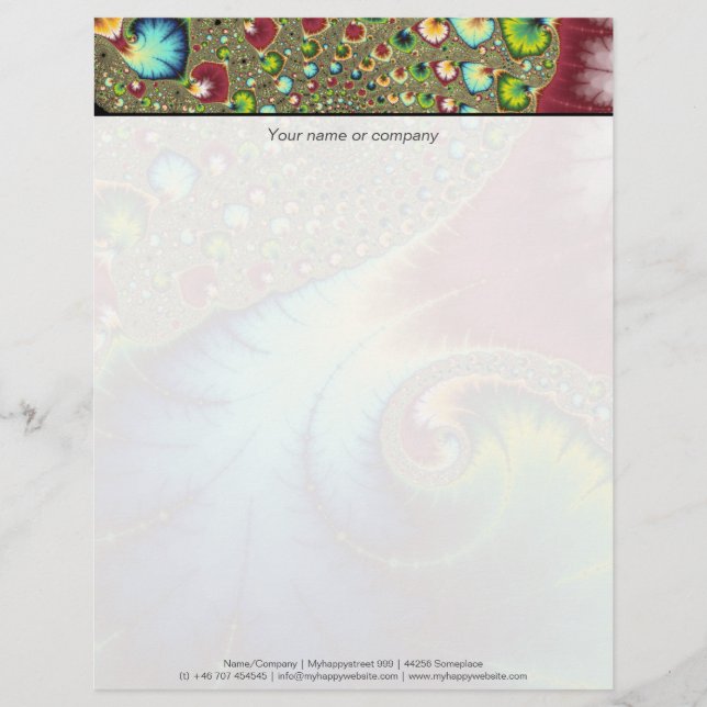 Membrete Joanie 50 Fractal Art (Anverso)