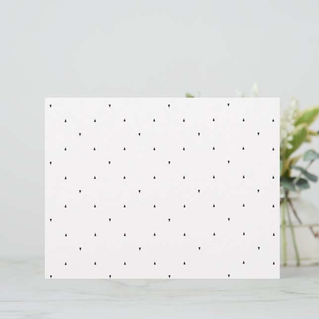 Membrete Juego de carpetas con patrón de triángulo minimali (Anverso de pie)