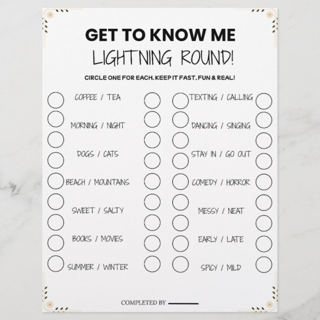 Membrete Juego de Fiestas redondos Lightning - Conocimiento (Anverso)