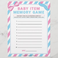 Juego de memoria de elemento del bebé [sorpresa de