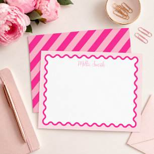 Membrete Juego de Tarjetas Personalizadas con Borde de Conc