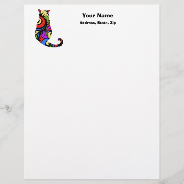 Membrete Kitty colorido 1 (Anverso)