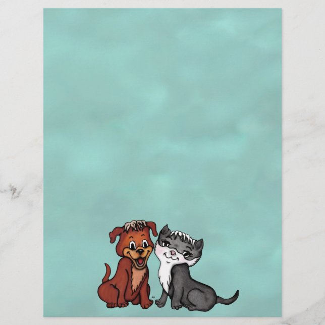 Membrete Kitty y Puppy , Editar tu texto (Anverso)