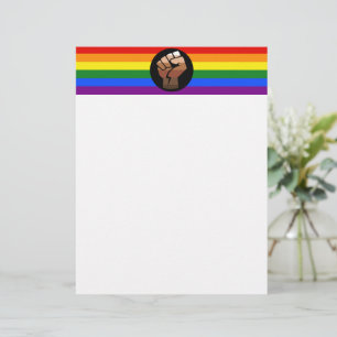 Membrete La bandera de color de gente queer de SlipperyJoe'