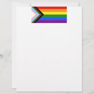 Membrete La bandera del orgullo progresista de SlipperyJoe 