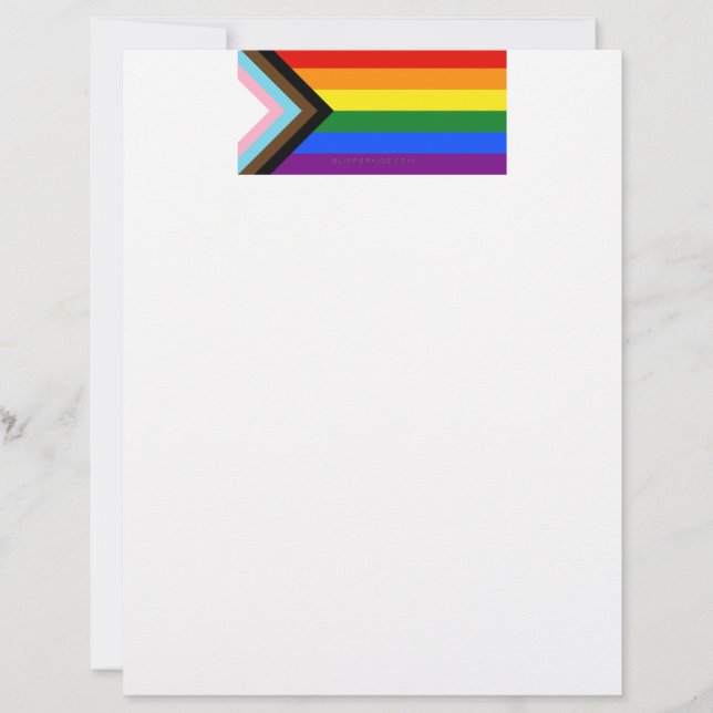 Membrete La bandera del orgullo progresista de SlipperyJoe  (Anverso)