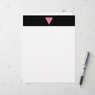 Membrete La bandera del triángulo rosa de SlipperyJoe's sím