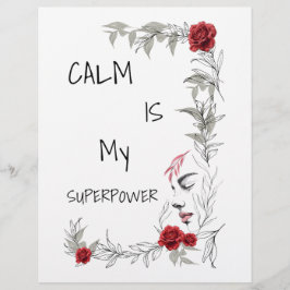 Membrete La calma es mi superpoder | Confianza en uno mismo
