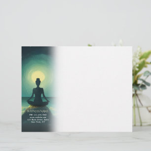 Membrete La meditación del yoga en la noche de las estrella