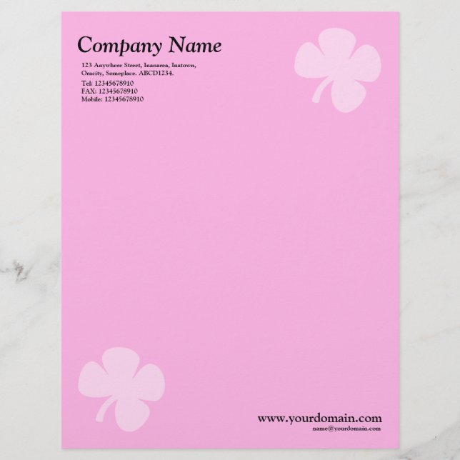 Membrete Langre - Rosa (Anverso)