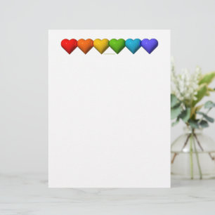 Membrete Las glifos de formas de corazón 3D brillantes de S