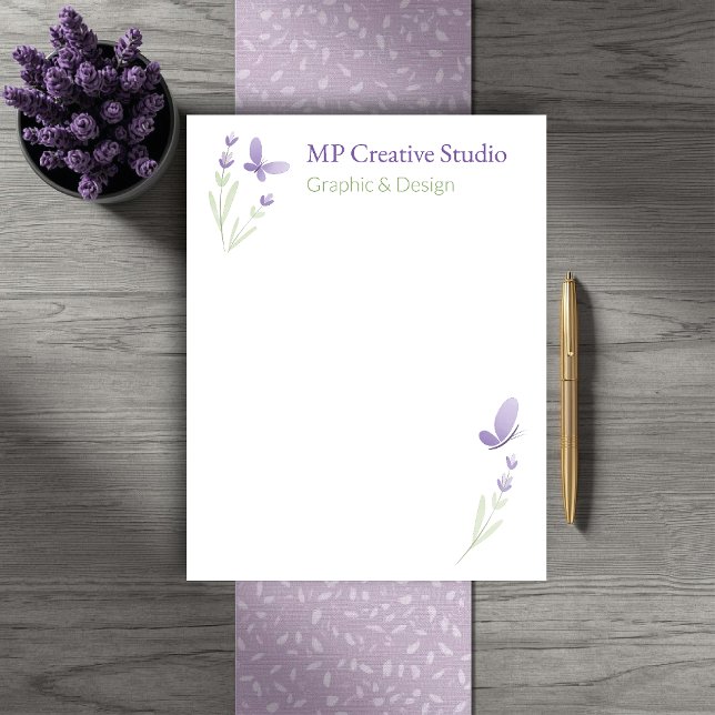 Membrete Lavender Business Branding (Subido por el creador)