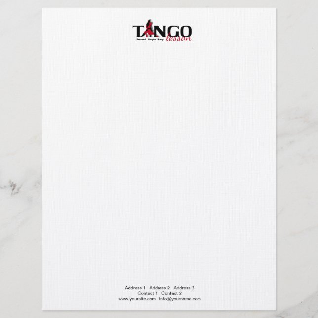 Membrete Lección de tango - Letterhead (Anverso)
