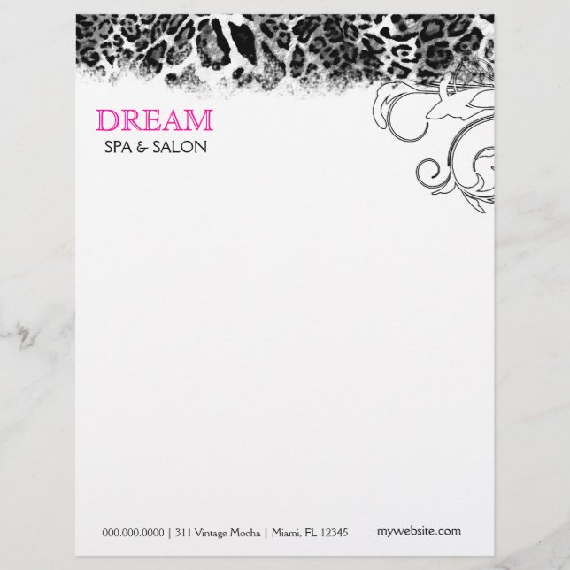 Membrete Leopardo de 311 DreamPink (Anverso)