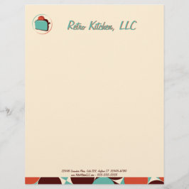 Membrete Leterhead de cocina retro