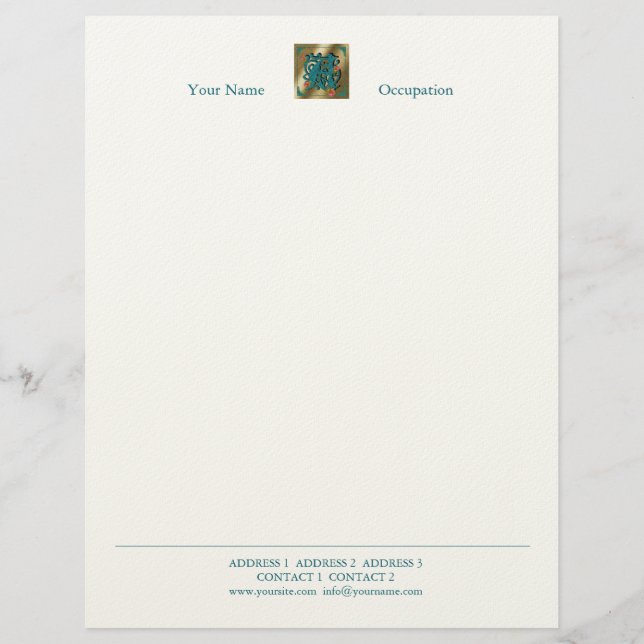 Membrete Letra antigua A - Letterhead (Anverso)
