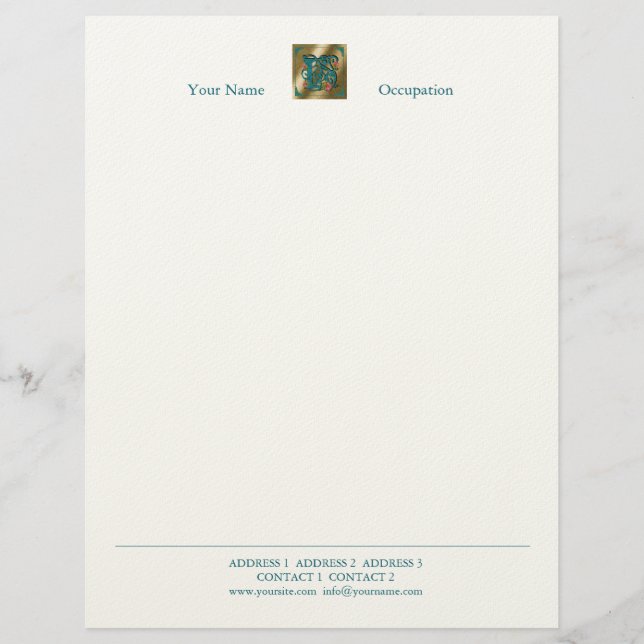 Membrete Letra antigua L - Letterhead (Anverso)