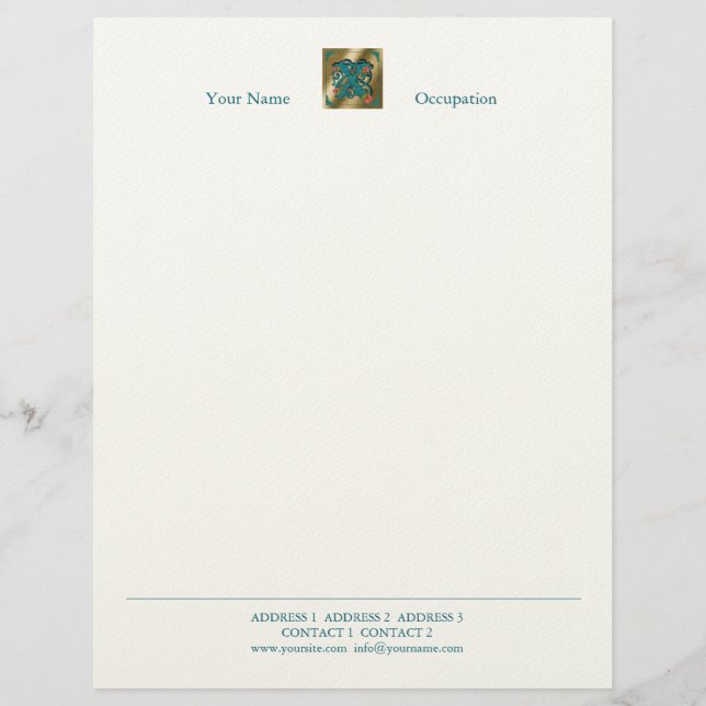 Membrete Letra antigua X - Letterhead (Anverso)