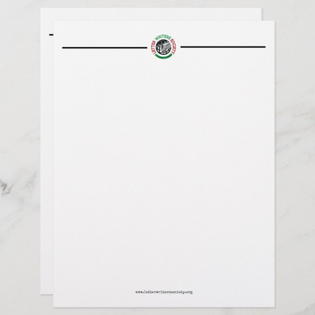 Membrete Letra Writers Society Letterhead (Anverso / Reverso)