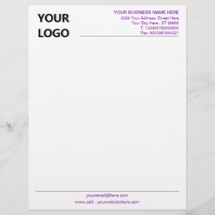 Membrete Letras con el logotipo del personalizado con sus c