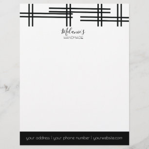 Membrete Letras con logotipo profesional - Estilo monocromo